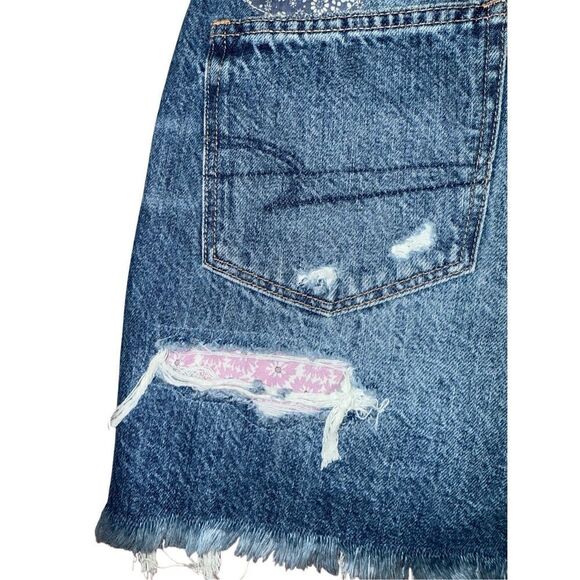 AMERICAN EAGLE HIGHEST RISE STRETCH BAGGY PATCHWORK LIMITED EDITION SHORTS- NWTS - Picture 8 of 8